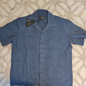 rag & bone Casual Blue Button Down Shirt